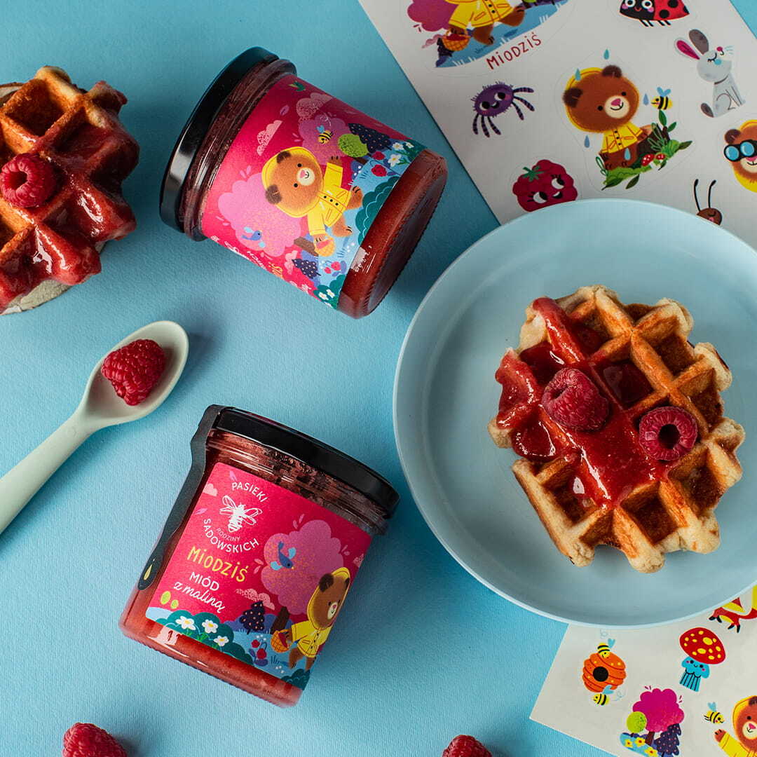 Honey bear - Honey with raspberry 430g