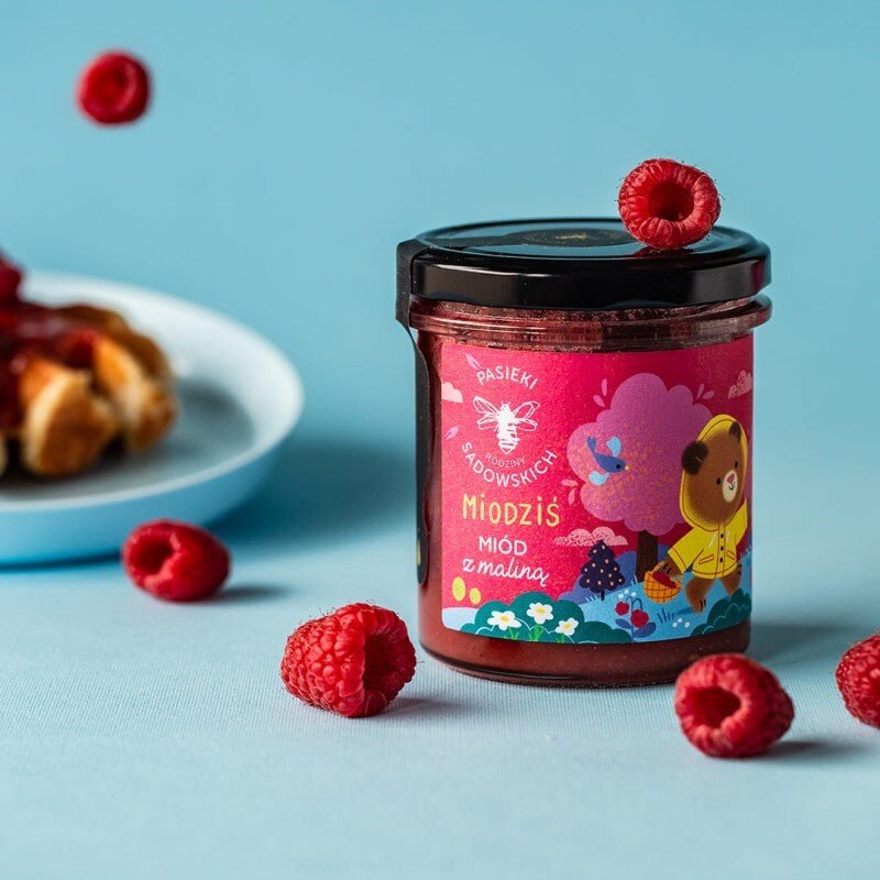 Honey bear - Honey with raspberry 430g