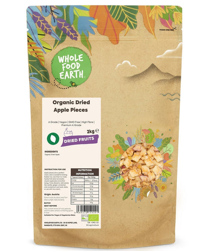 Organic Dried Apple Pieces (A Grade)