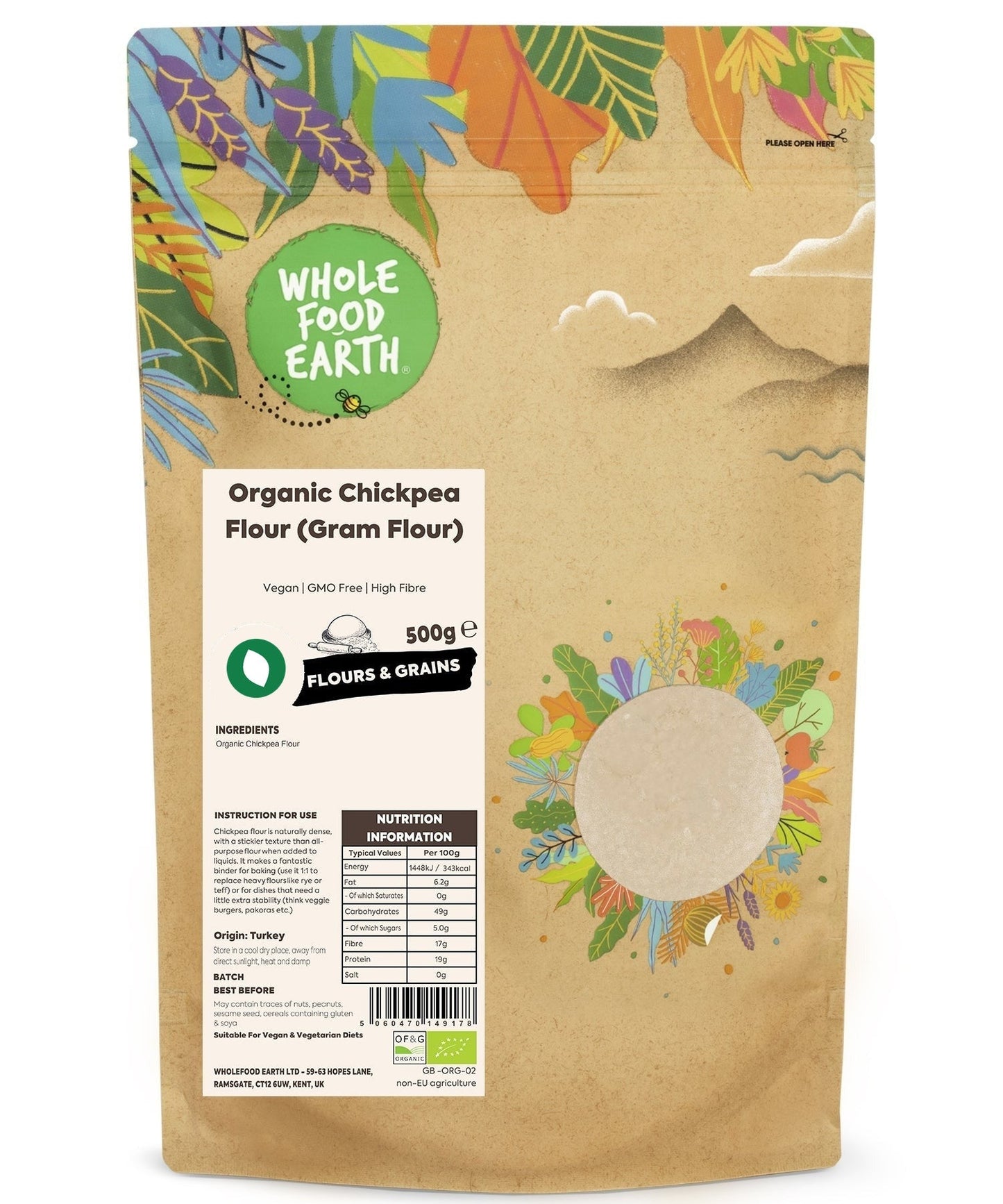 Organic Chickpea Flour (Gram Flour)