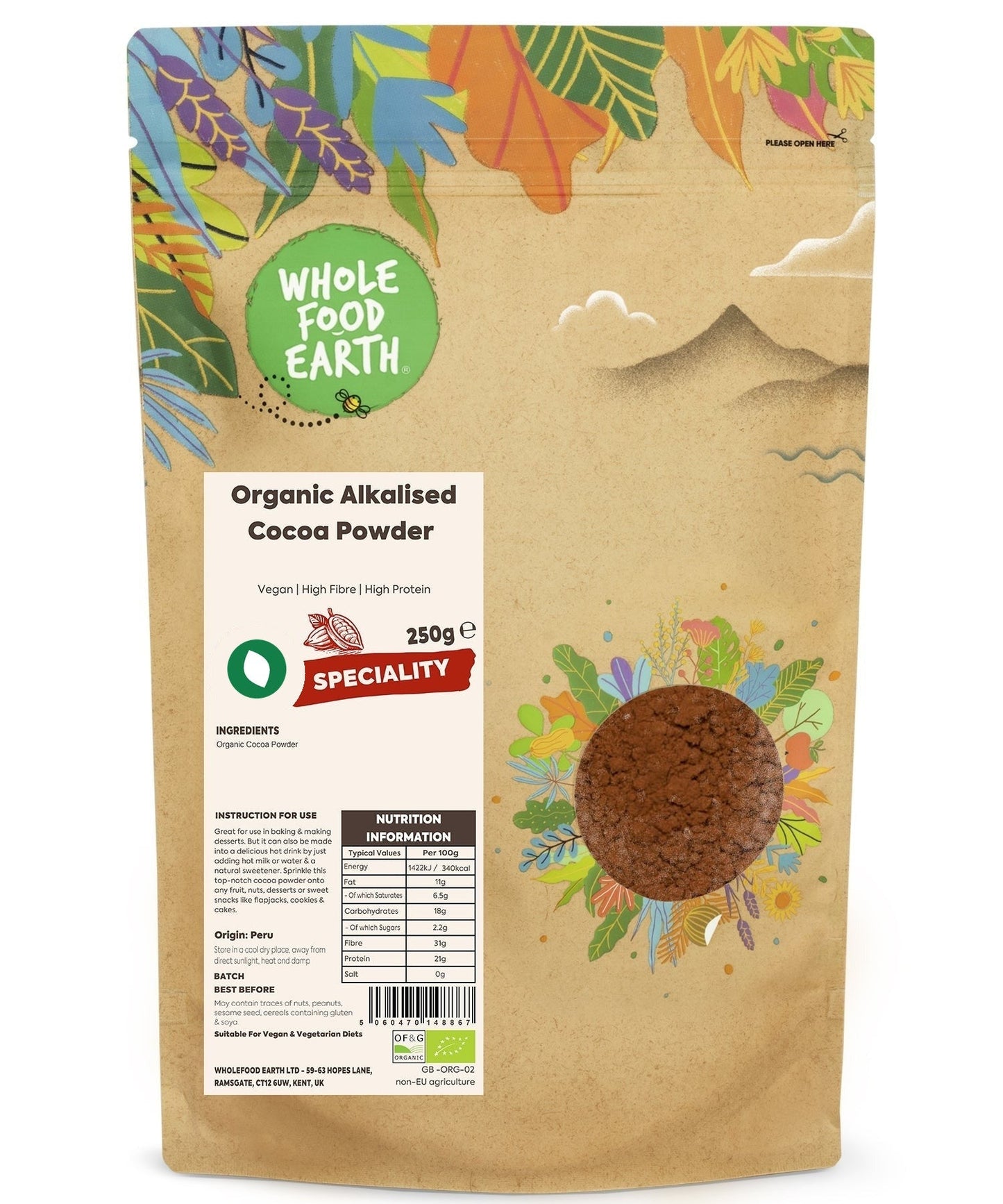 Organic Alkalised Cocoa Powder
