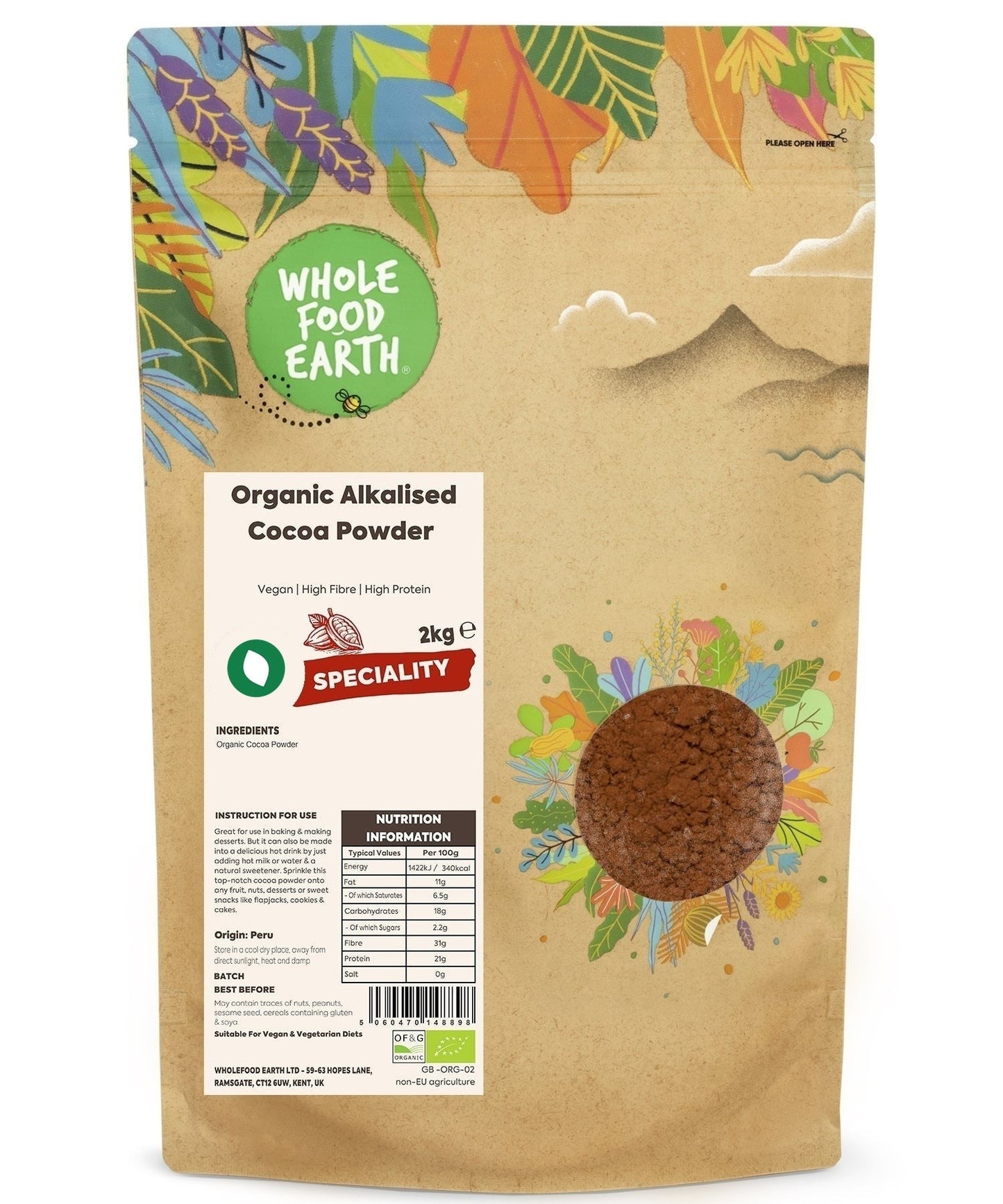 Organic Alkalised Cocoa Powder