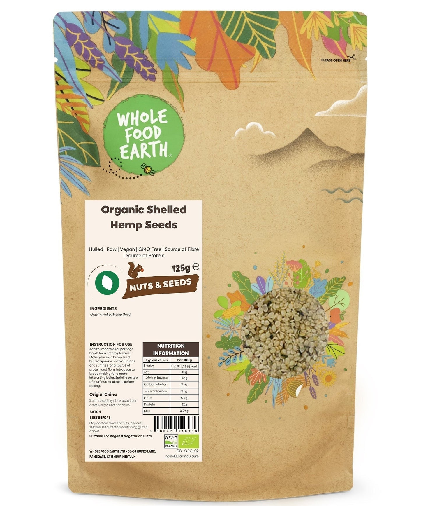 Organic Shelled Hemp Seeds